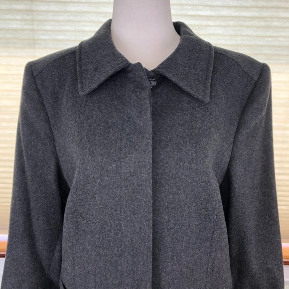 L.L. Bean Gray Cozy Wool/Cashmere Blend Blazer Jacket Academia Casual Luxury - Picture 4 of 11